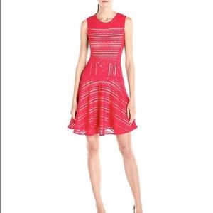BCBG RED LACE CROCHET DRESS